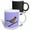 Multicolor, variant on 3drose, Rustic Bunting Bird Vector Isolated, 11oz Two-tone Yellow Mug