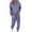 Purple, variant on Idoravan Womens Sweat Suits and Jogger Sets Women Fashionable Solid Color Hooded Round Neck Long Sleeved+long Pants Hoodie Set