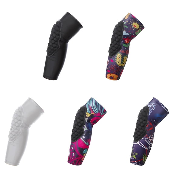 WHEANG 2026 Basketball Knee Pads Honeycomb Anti Collision Leg Compression Sleeves Sports Sleeves for Wrestling Football Sports Knee Pad Comfort Arm Guard for Men Women Color Black