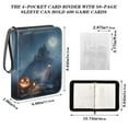 thumbnail image 3 of Game Card Storage Bag Collectible Trading Card Albums The 4-Pocket Card Binder With 50-Page Sleeve Can Hold 400 Game Cards Halloween Horror Pumpkin, 3 of 6