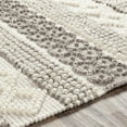 thumbnail image 5 of Surya Neutrals FLS-2301 96 x 120" Rectangle Wool Area Rug in Cream/Charcoal, 5 of 7