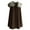 Brown, variant on Odeerbi Cloak With Hood 2025 Fashion Solid Retro Steampunk Cape Woolen Plush Collar Coat Brown