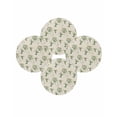 thumbnail image 7 of 13 Inch Round Placemats Set of 4, Summer Botanical Non Slip Heat Insulation PP Table Mats, Green Spring Floral Birds Rustic Washable Place Mats for Kitchen Dining Party Table Decor, 7 of 7