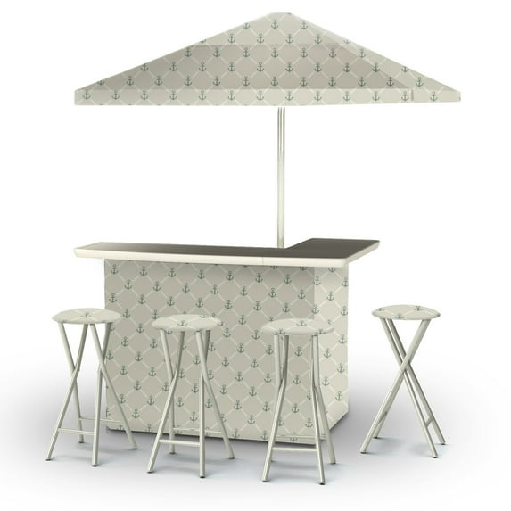 Best of Times Deluxe Package Patio Bar and Tailgating Center with 4 Bar Stools