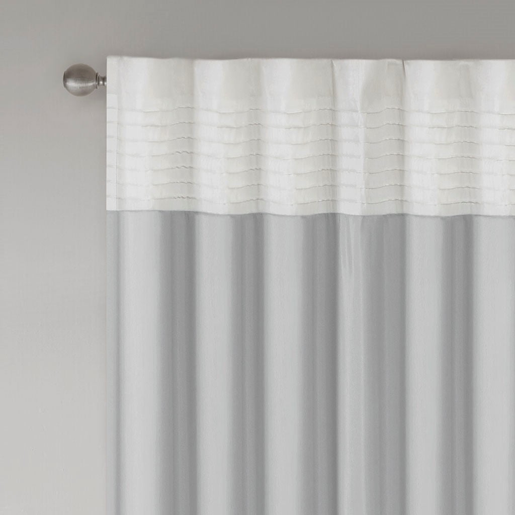 MAYEERTY 1 Pc Polyoni Pintuck Curtain Panel