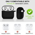 thumbnail image 5 of GALAPROX AirPods 4 Generation Case[2024] Soft Silicone Headphone Cover with Keychain|Hand Strap, 5 of 8