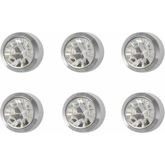 6 Pairs Studex April Crystal Regular 3mm Stainless Steel Bezel Setting Ear Piercing Stud Earrings Birthstone