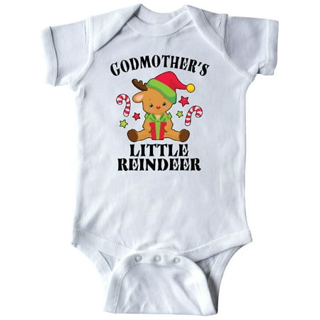 

Inktastic Christmas Godmother s Little Reindeer with Candy Canes Gift Baby Boy or Baby Girl Bodysuit