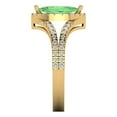 thumbnail image 3 of Halo Engagement Ring for Women - 1.2ct Simulated Green Diamond in 14K Yellow Gold Promise Ring, 3 of 6