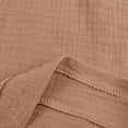 thumbnail image 5 of GiLiling Girls Casual 2 Piece Outfit Linen Long Sleeve Button Down Shirt and High Waist Drawstring Shorts Set (Khaki, 11-12 Years), 5 of 9