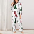 thumbnail image 3 of Bingfone Womens Pajama Sets Buffalo Plaid Christmas Trees Print,Long Sleeve Loungewear Pajamas Set-X-Large, 3 of 9