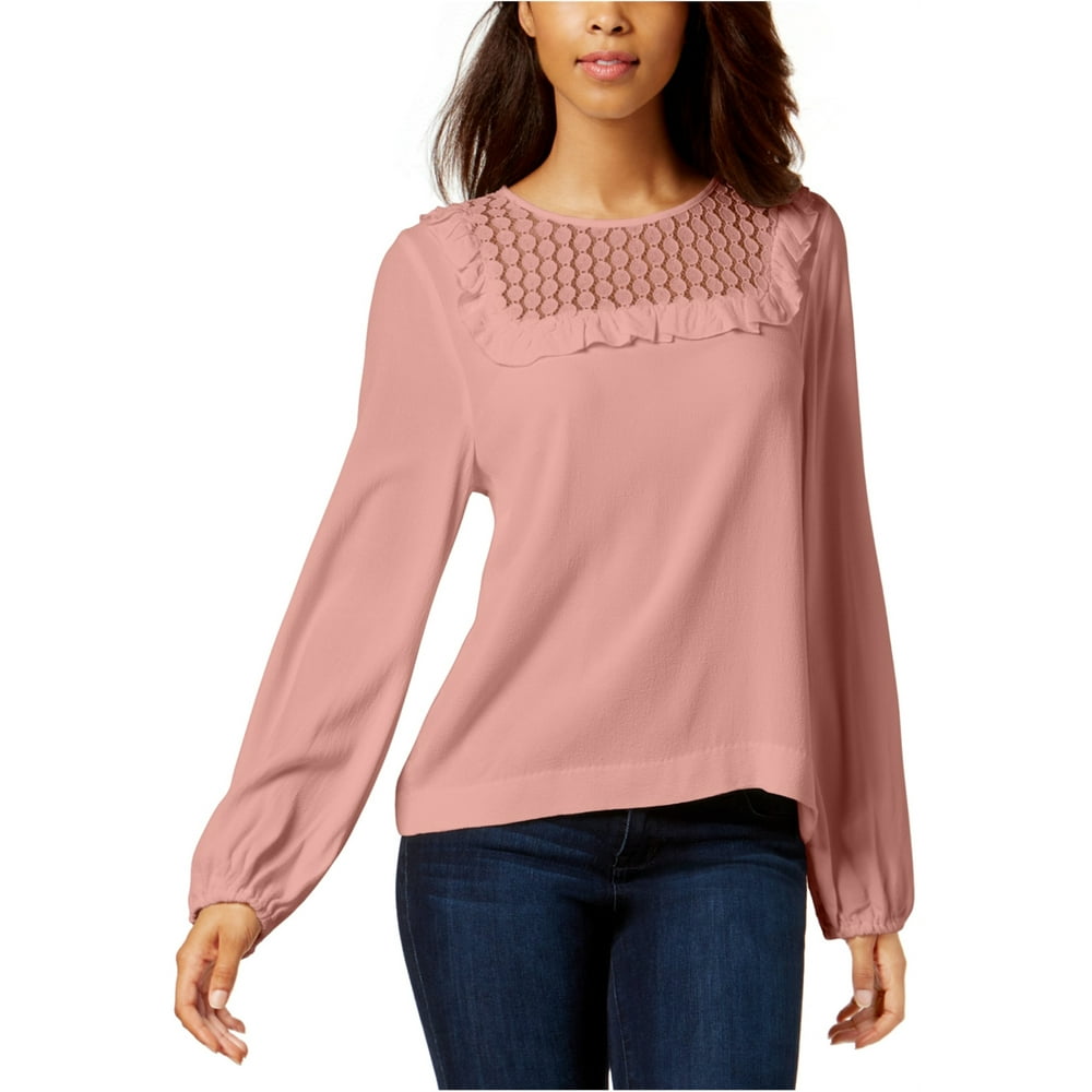 Kensie Kensie Womens Ruffled Knit Blouse