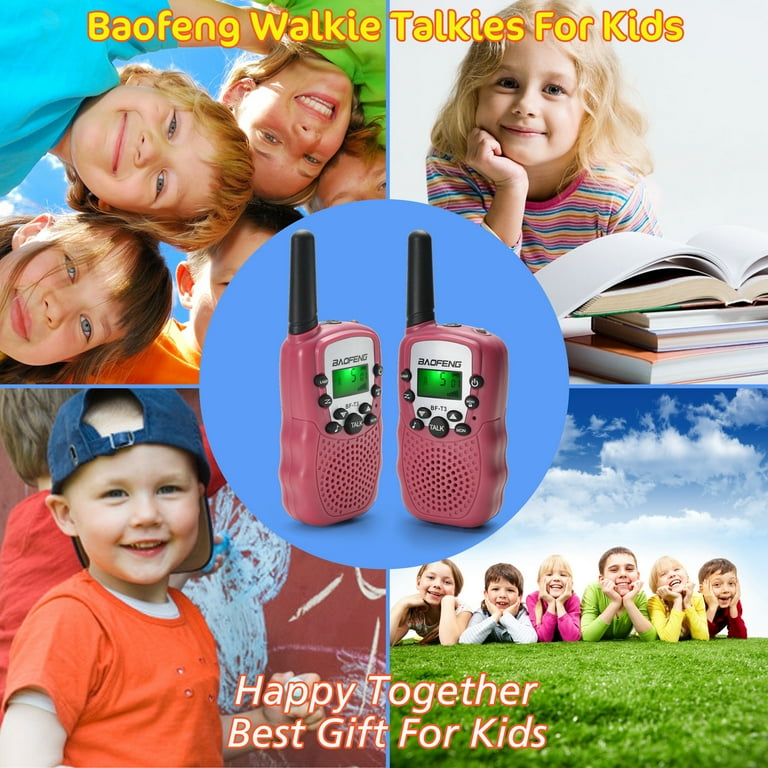 Baofeng Walkie Talkies 22 Channels 2 Way Radio 3 Miles (Up to 5 Miles)  FRS/GMRS Toy for Kids 2 Pack 