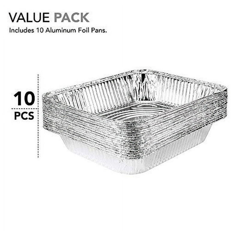 Half Size Aluminum Foil Pans, Deep Disposable Trays (12.7 x 2.2 x 10.2 In,  20 Pack), Pack - Kroger