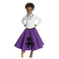 thumbnail image 3 of Poodle Skirt with Musical Note printed Scarf Purple, 3 of 5