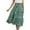 AA-Green558, variant on Women's Tiered Midi Skirt Elastic Waist Flowy Skirts Spring Daily Floral Mid-Length Bottoms