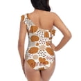 thumbnail image 5 of Goofa Cartoon Pattern Women's One Piece Swimsuits Tummy Control Bathing Suits Asymmetric One Shoulder Swimwear-Small, 5 of 6