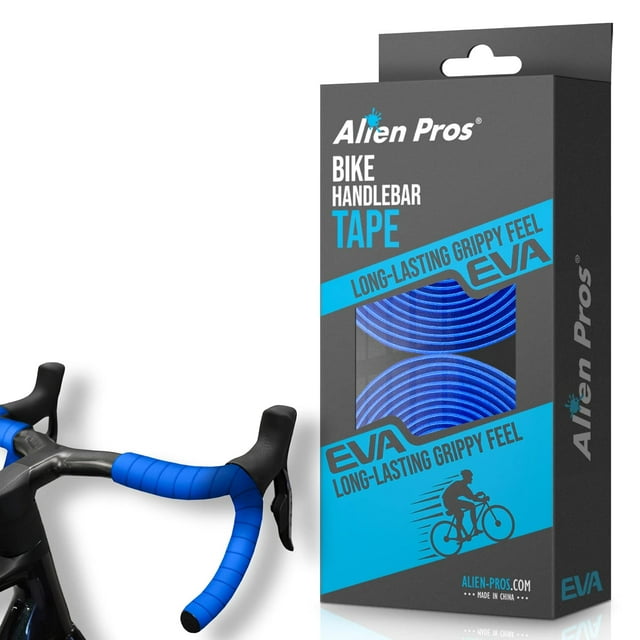 HAHDAXIA Bike Handlebar Tape EVA (Set of 2) Blue - Enhance Your Bike Grip with These Bicycle Handle bar Tape - Wrap Your Bike for an Awesome Comfortable Ride (Set of 2, Blue)