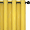 thumbnail image 2 of Deconovo Silver Printed Blackout Curtains - 2 Panels, Wave Dots Pattern, Grommet Top, 52"x108", Thermal Insulated Drapes for Bedroom & Living Room, Mellow Yellow, 2 of 7