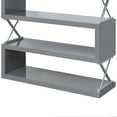 thumbnail image 4 of Furniture of America Sheena Contemporary Wood 4-Shelf Bookcase in Glossy Gray, 4 of 5
