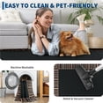 thumbnail image 5 of Garvee Area Rug 8x10ft Bordered Striped Carpet, Stain Resistant Machine Washable Rug Flat Woven Indoor Outdoor Rug with TPR Backing for Patio Balcony Bedroom Living Room, Black Coffee, 5 of 9