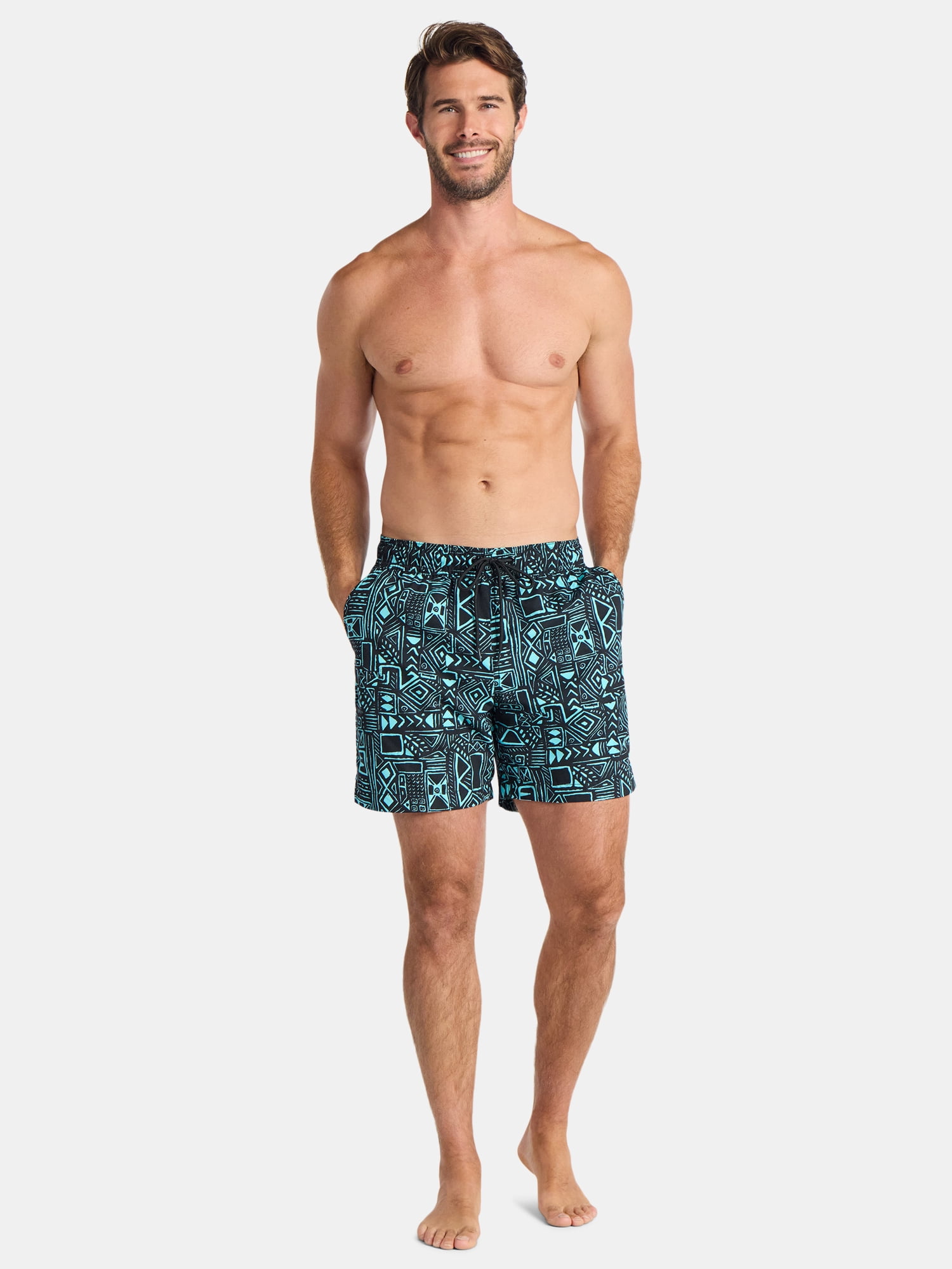 George Men's and Big Men's Swim Trunks, 6'' Inseam, 2-Pack, Sizes S-3XL