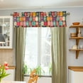 thumbnail image 3 of Yayeee Kitchen Valance Rod Pocket 54" x 18" Living Room Window Curtain, Beige Jar, 3 of 6