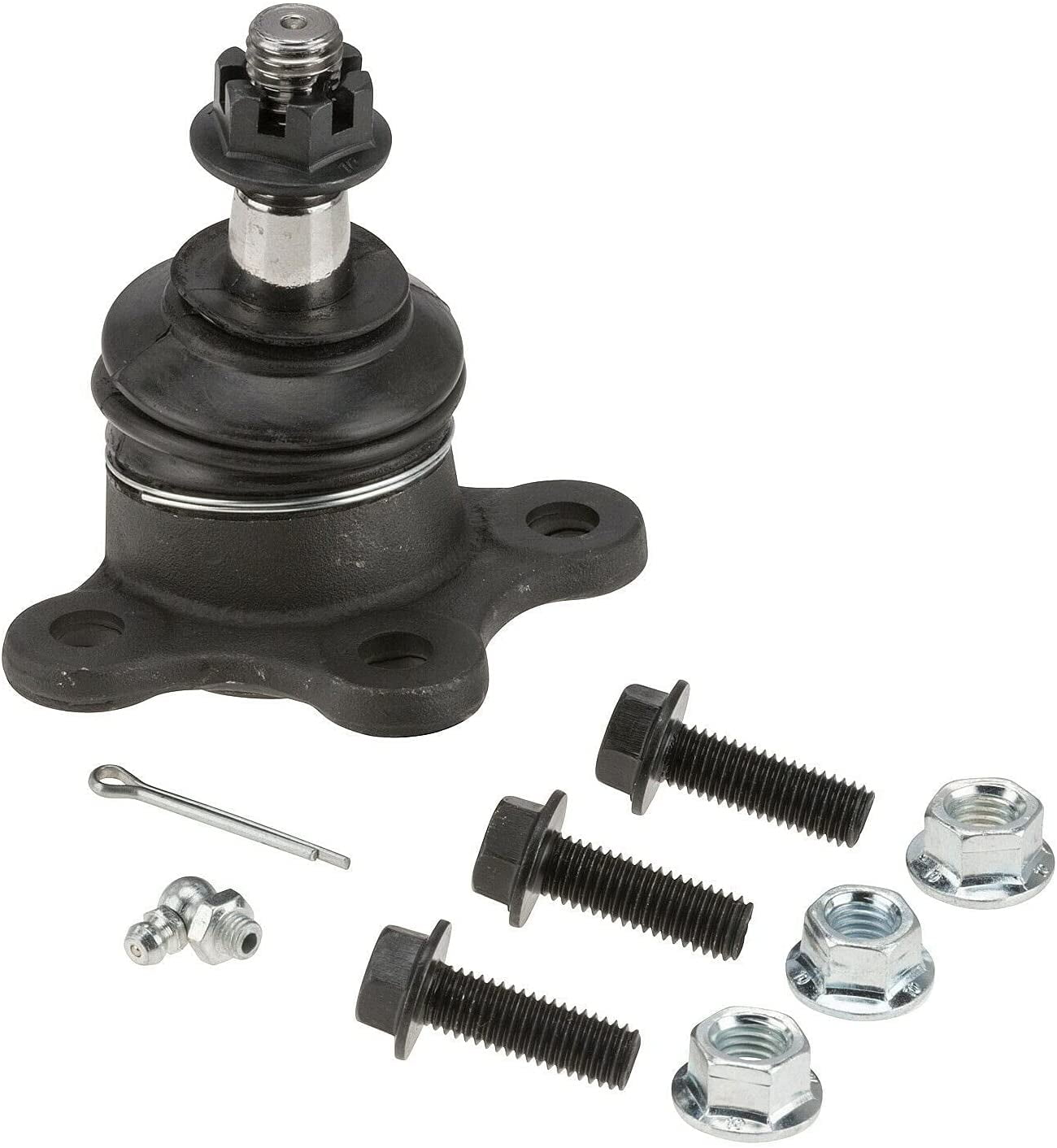 Detroit Axle - 4 Front Ball Joints for 04-12 Chevy Colorado GMC Canyon Isuzu i-350 i-370 [Front Torsion Bar Suspension] Upper Lower Ball Joints 2005 2006 2007 2008 2009 2010 2011 Replacement