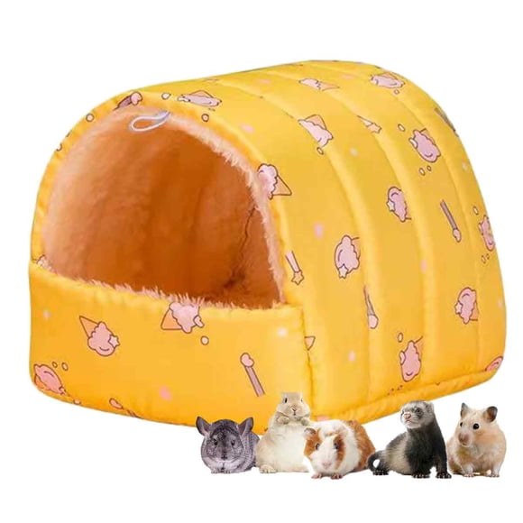 1 nido de pájaro cálido de invierno, loro, ardilla, cerdo holandés, ramita de flores, ratón, oso de seda dorada, nido de algodón impermeable.