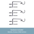 thumbnail image 6 of Kenney Lucas 3/4" Standard Decorative Window Curtain Rod, 66-120", Black, 6 of 6
