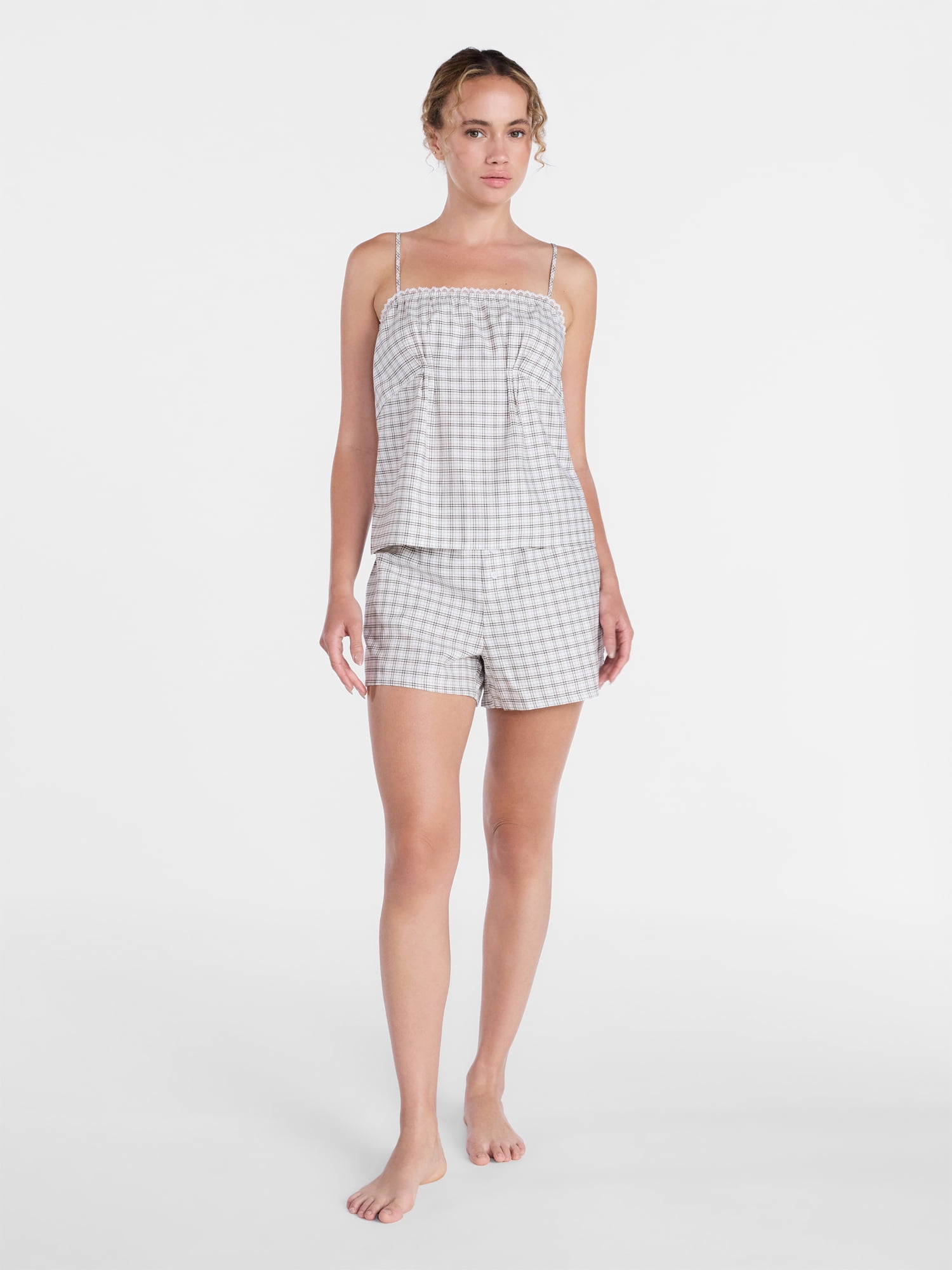 Joyspun Women's Woven Poplin Sleep Cami Top, Sizes XS-3X - Walmart.com
