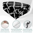 thumbnail image 4 of Twin Quilt Set 68''x86'', Modern Black Geometric Lightweight Summer Bedspread Coverlet Set with 2 Pillow Shams, Abstract Art Morocco Aesthetic Breathable All Season Quilt Bedding for Dorm/Bedroom, 4 of 9