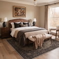 thumbnail image 3 of KUETH Modern 8x10 Area Rugs for Living Room, Non Slip Machine Washable Retro Rugs, Low Pile Chenille Print Rug for Bedroom, Dining Room, Home Office, 3 of 9