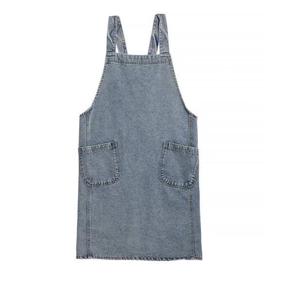 Workshop Apron Apron Free Size Cooking Apron for Gardening Woman Light Blue