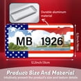 thumbnail image 3 of American Flag Metal License Plate Frame Aluminum Material Fits US/Canada 12x6 Inch Standard Plates Patriotic License Plate Frames Car Decorative Parts Car License Plate Frame, 3 of 7