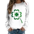 thumbnail image 2 of Pntutb Grande Taille Liquidation! Mode de la Saint-Patrick Chandail en Molleton Décontracté à Manches Longues Col Rond Imprimé pour Femmes, 2 of 4