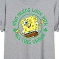 thumbnail image 3 of SpongeBob SquarePants - Who Needs Luck With This Charm - Juniors Ideal Flowy Muscle T-Shirt, 3 of 6