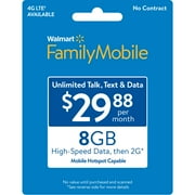 Wmt Family Mobile Pr Wfm $30 Unlimited Card