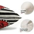 thumbnail image 2 of Valentine''s Day Lumbar Pillow Covers 12X20 Inch Set of 2 Red Love Heart Stripes Valentine Rectangular Pillow Cases Valentines Cushion Case Anniversary Wedding Home Decor for Sofa Couch Bedroom, 2 of 6