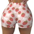 thumbnail image 2 of Picia Floral Strawberr Printed Workout Shorts for Women Seamless Scrunch Butt Lifting High Waisted Yoga Gym Booty Running Moisture-wicking Short Pants-X-Large, 2 of 9