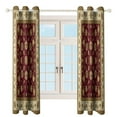 thumbnail image 4 of Bohemia Blackout Curtains Window Drapes Room Darkening Thermal Insulated Grommets Blackout Curtains, for Living, Dining, Bedroom,2 Panels, 4 of 6
