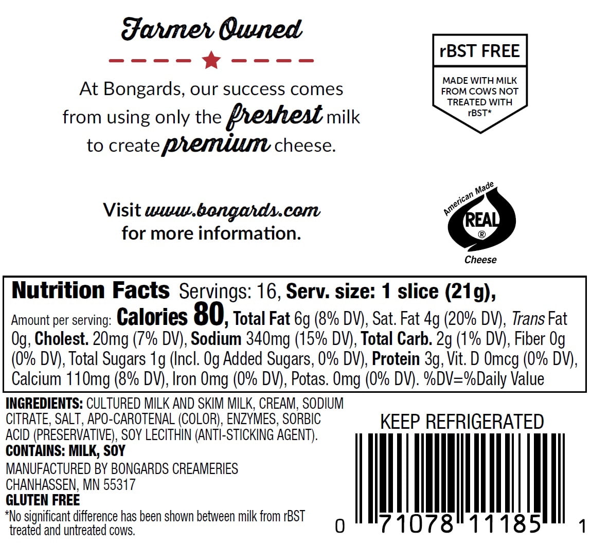 Bongards Proc. American Slices 12 oz