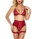thumbnail image 3 of Conjunto de ropa interior con cinturón de liga sexy Advancent Rojo L XX000077-06, 3 of 7