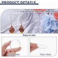 thumbnail image 4 of 200pcs Hoop Ear Wires 40mm Stainless Steel Color Wine Glass Charms Rings 316 Surgical Stainless Steel Beading Hoop Rings for Wedding Party Wine Glass Marker Earring Jewelry Making, 4 of 9