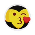 thumbnail image 3 of Funny Vampire Emoji Stickers | 1" inch Round - 500 Pack | InStockLabels.com, 3 of 6