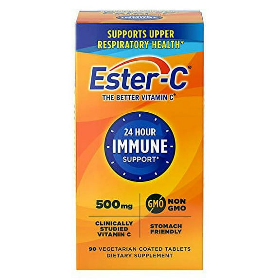 Ester-C 500 mg 24 Hour Vitamin C Tablets for Immune Support, Vitamin C Supplement, 90 Count
