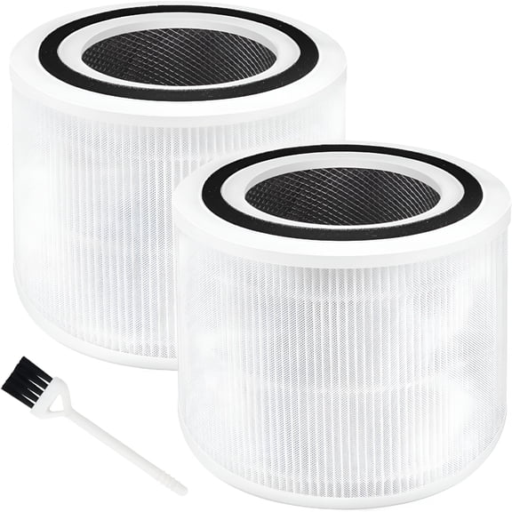 HIBIBUD 2 Pack Replacement Filter for Core 300 Air Purifier - 3-In-1 H13 Grade True Hepa Filter,Fits Core 300 and Core 300S Air Purifiers,White