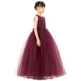 thumbnail image 4 of Ekidsbridal Satin Heart Cutout Flower Girl Dress with Pearl Beaded Trim for Junior Bridesmaid Dancing Fashion P250 8, 4 of 6