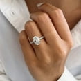 thumbnail image 4 of SOLITAIRE JEWELS 2 Ct Oval Moissanite Hidden Halo Pave Accent Engagement Ring 10K White Gold, 4 of 4