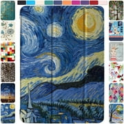 DuraSafe Cases iPad 9.7 Inch 2014 Air 2nd Generation [ Air 2 ] MGLW2LL/A MGL12LL/A MH0W2LL/A MGKM2LL/A MH182LL/A MGKL2LL/A Ultra Smart Auto Sleep / Wake Printed PC Cover - Starry Night